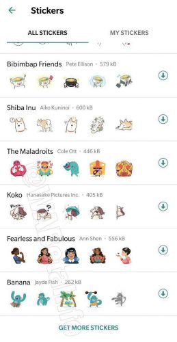 External Stickers Pack Download Feature in WhatsApp